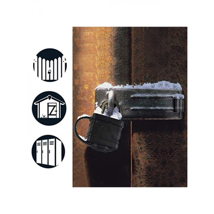 Termoplastik Korumalı Lamine Çelik Asma Kilit - 7,8 x 4 x 2,9 cm