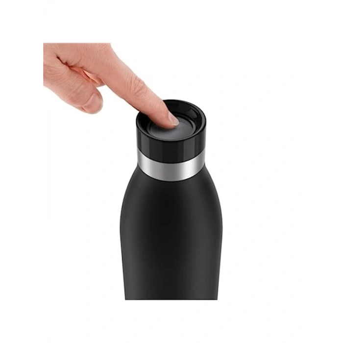 Termos Şişe, 0.7 Litre Kapasite, Siyah Renk