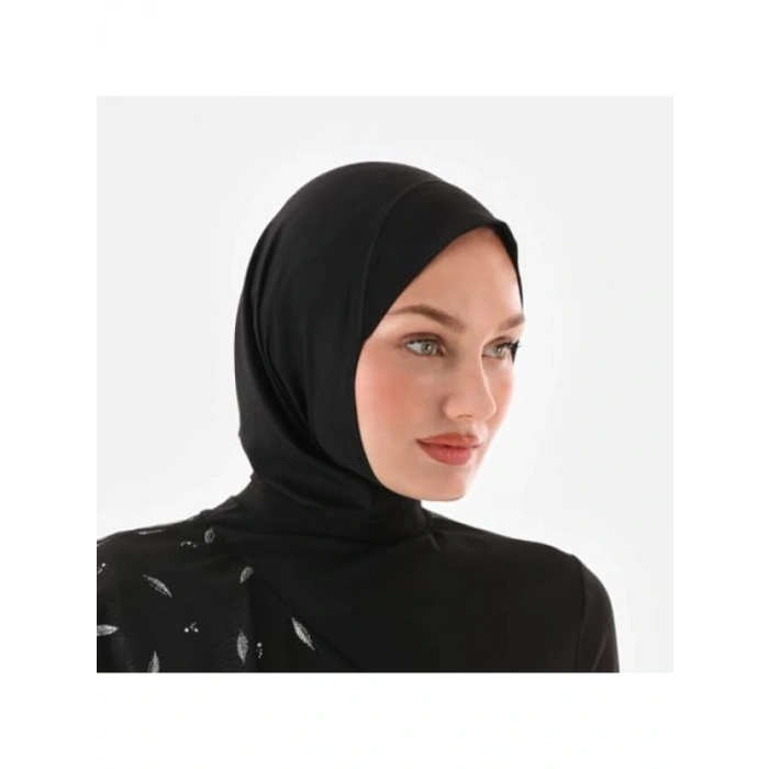 Tesettür Uyumlu Siyah Şal Bone