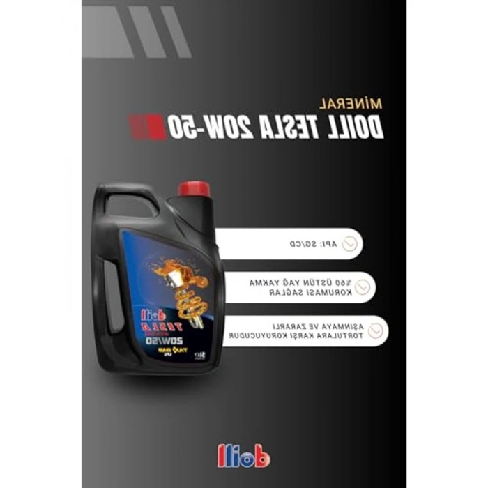 TESLA 20W-50 API SG/CD 5 Litre Motor Yağı (Üretim Yılı: 2026)