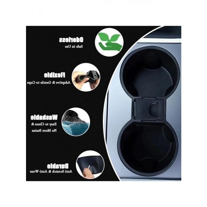 Tesla Model Y İçin Bardaklık ve Mini Çöp Kutusu Aksesuarı