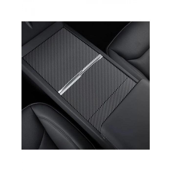 TESLA MODEL Y JUNİPER/MODEL 3 HIGHLAND Orta Konsol Koruyucu Karbon Fiber Görünümlü Kaplama