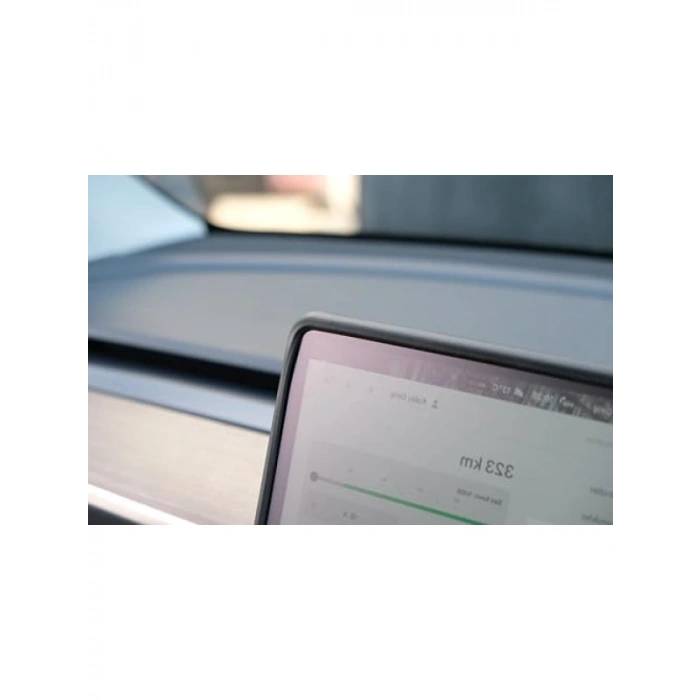 Tesla Model Y Uyumu Ekran Koruyucu Silikon Çerçeve (Siyah)