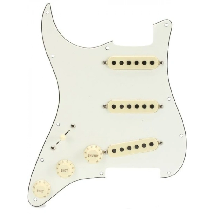 Tex-Mex Manyetiklerle Donatılmış Beyaz Pickguard