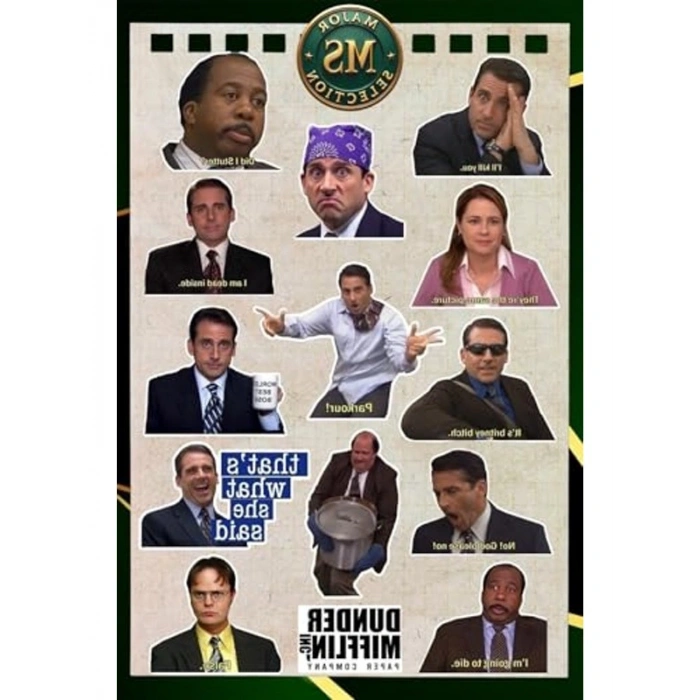 The Office Temalı 14 Adet Sticker Seti, Eğlenceli Tasarımlar
