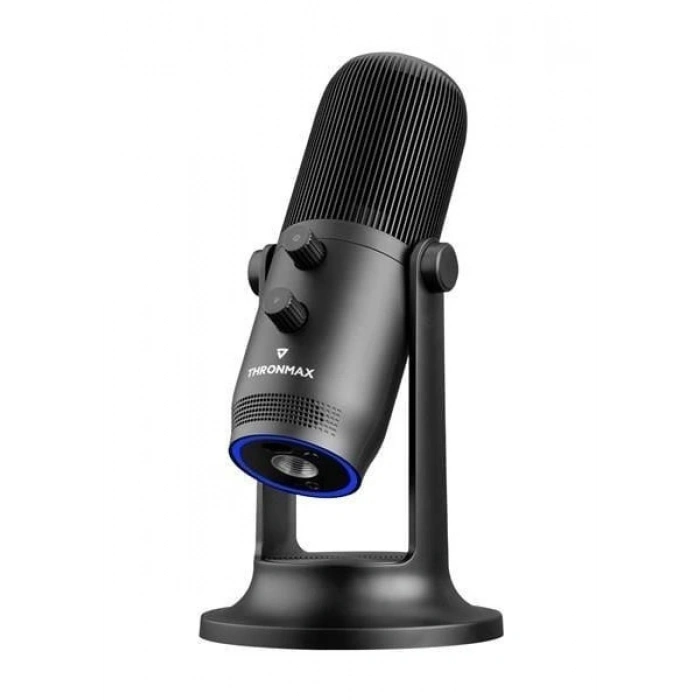 Thronmax M2 Mdrıll One Siyah USB 48KHZ 16BIT Hd Stüdyo 4tip Kayıt Rgb 3,5mm LED Type-C Mikrofon