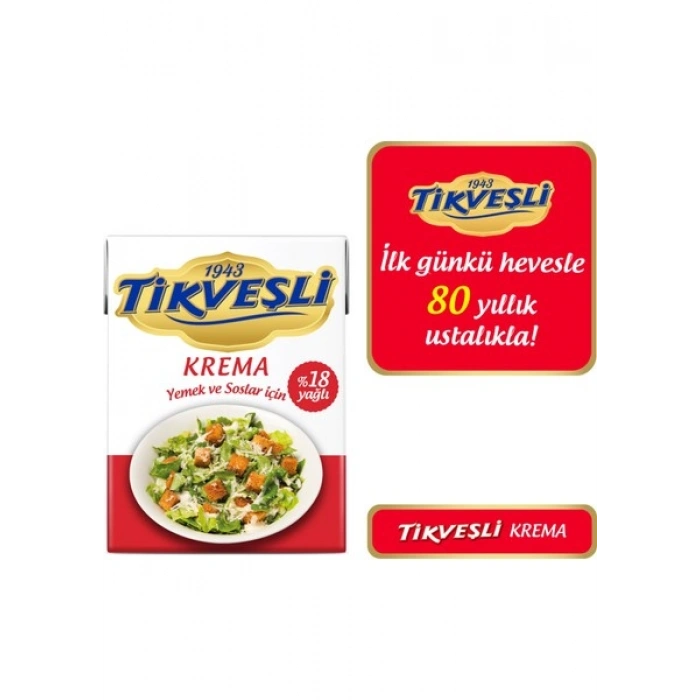 Tikveşli %18 Yağlı Krema 200 ML