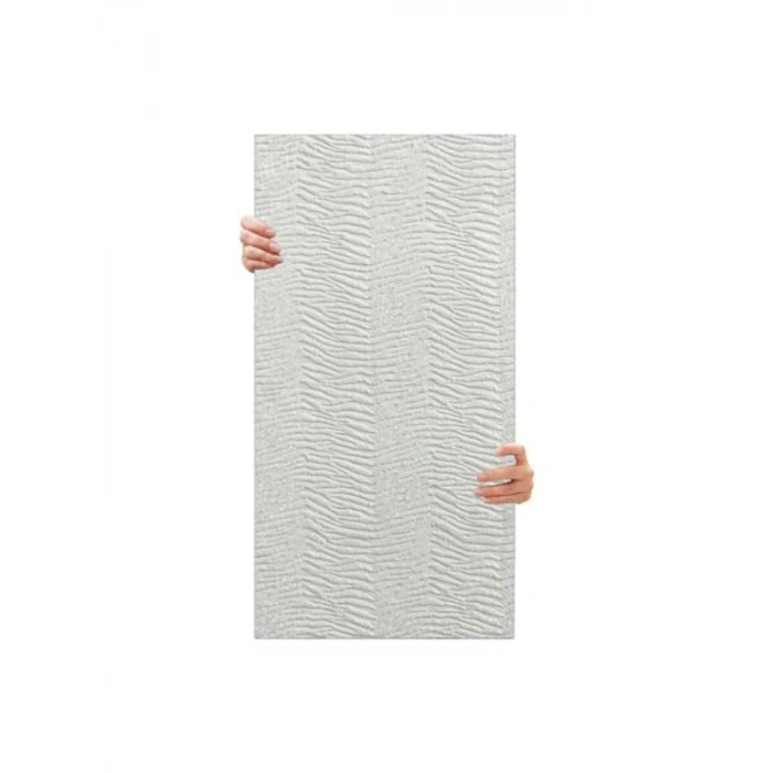 Tink 3D Kendinden Yapışkanlı Duvar Kağıdı Yeni Nesil Akustik Keçe Panel Desenli 52x98 cm (Beyaz, 2 Adet 1 m²)