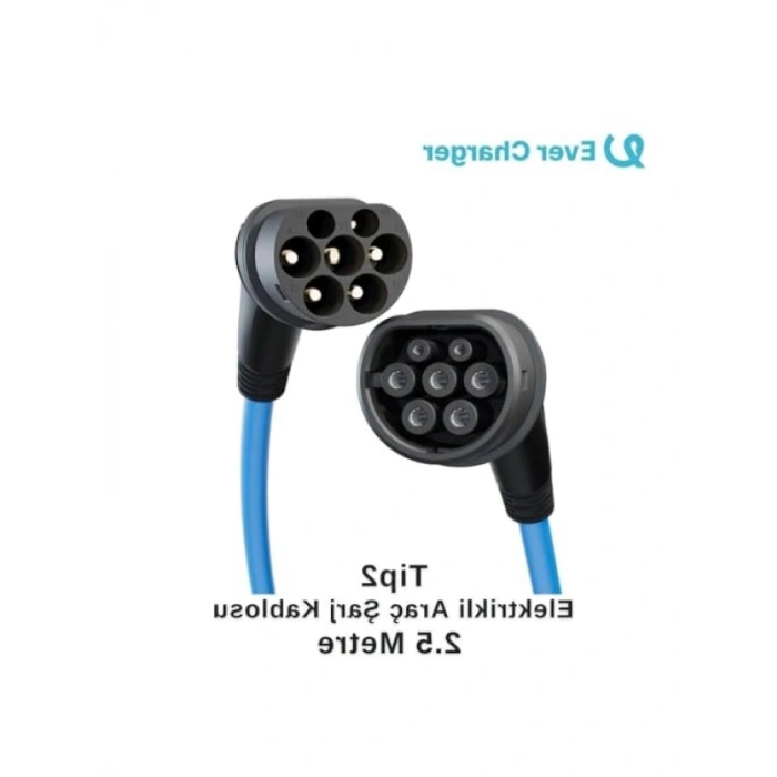 Tip 2 Elektrikli Araç Şarj Kablosu - 22 kW 2,5 m Uzunluk