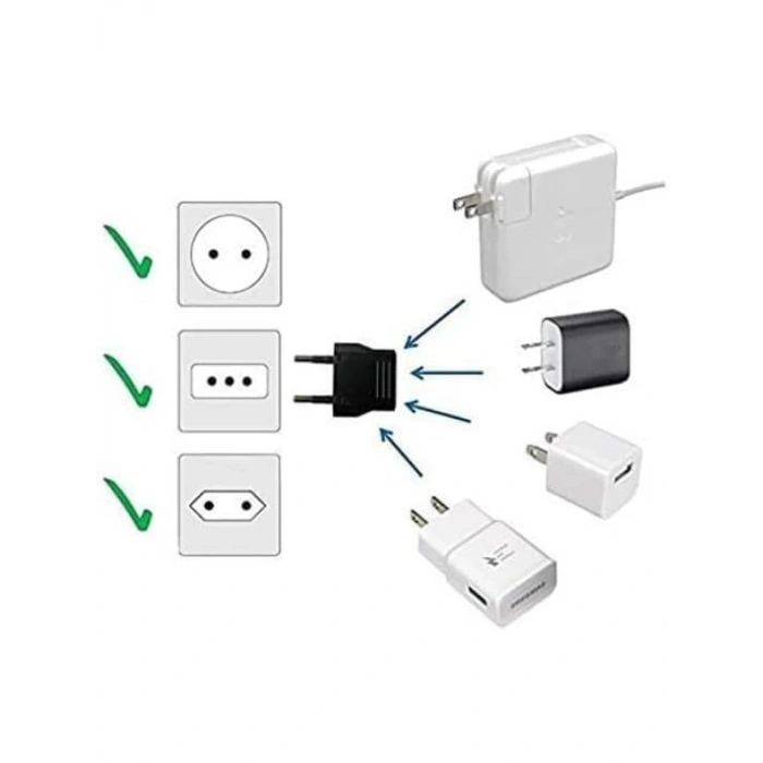 Tip C Priz Dönüştürücü Adaptör - Amerikalı Fiş Çevirici