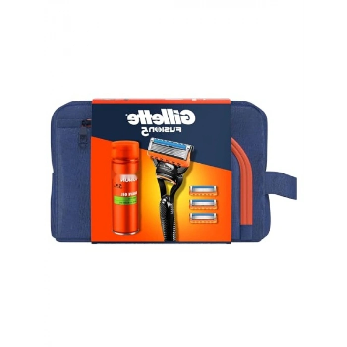 Tıraş Seti - 5 Bıçaklı ve Jel ile Çanta