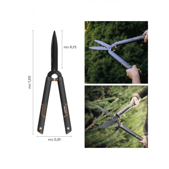 Tırtıklı Çalı Makası, Yüksek Kaliteli Çelik Bıçaklar ile 60 cm Uzunlukta