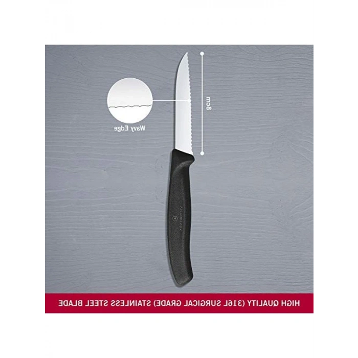 Tırtıklı Soyma Bıçağı - 8cm, Dayanıklı ve Kullanışlı Tasarım