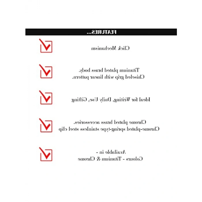 Titanyum Kaplama Tükenmez Kalem, Dayanıklı Yapı