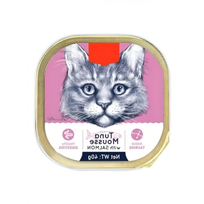 Ton Balıklı ve Somonlu Yaş Kedi Maması 40gr