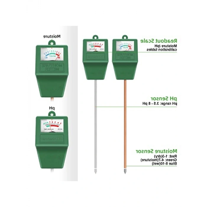Toprak Test Cihazı - pH ve Nem Ölçer
