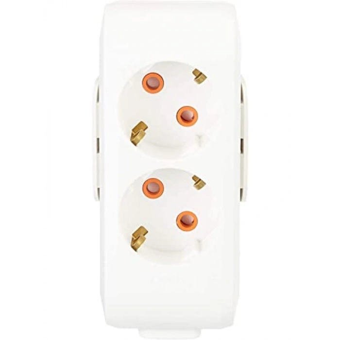 Topraklı 2li Kablolu Priz Seti, 5 Metre Uzunluk