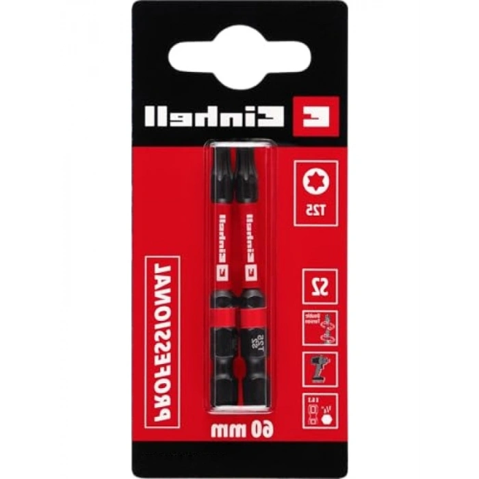 Torx Bits Uç Seti, T25 - 60 mm, 2 ADET