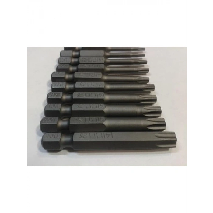 Torx Matkap Ucu Seti, 10 Parça, 50 mm Uzunluk