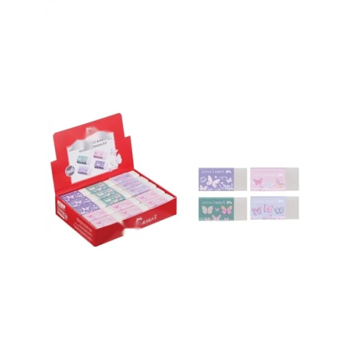 Toz Bırakmaz Kelebek Silgi, 30x Asorti