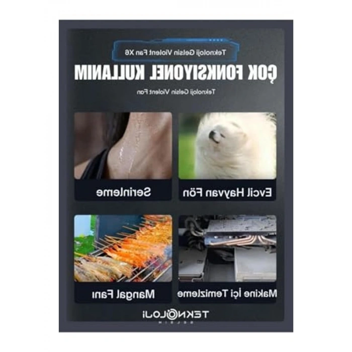 Toz Üfleme Fanı, 130.000 RPM, 2 Başlıklı, Type C Şarj
