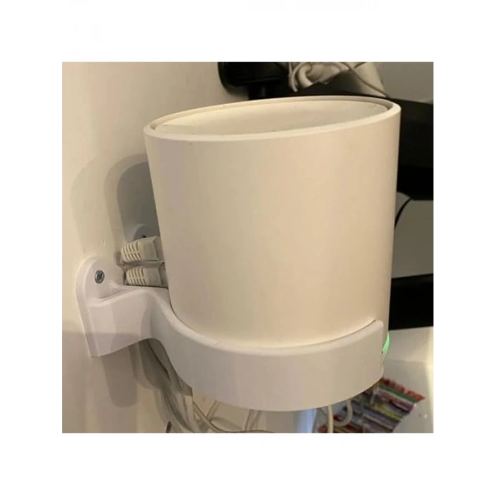 TP-Link Deco X10 X20 X50 X55 X60 Uyumlu Duvar Standı - Beyaz Askı Aparatı (Vida ve Dübel Dahil)