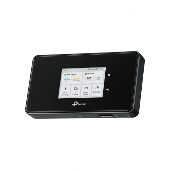 Tp-Link M8550 | 5g Mobil Wi-Fi 6e Taşınabilir Modem | 3.4 Gbps 5g Hız | AXE3600 Üç Bant | Dokunmatik Ekran | Gigabit Lan/wan Port | Vpn Desteği | 32 Cihaz Bağlantısı | Sim Girişli Yeni Nesil Cep Wi-Fi