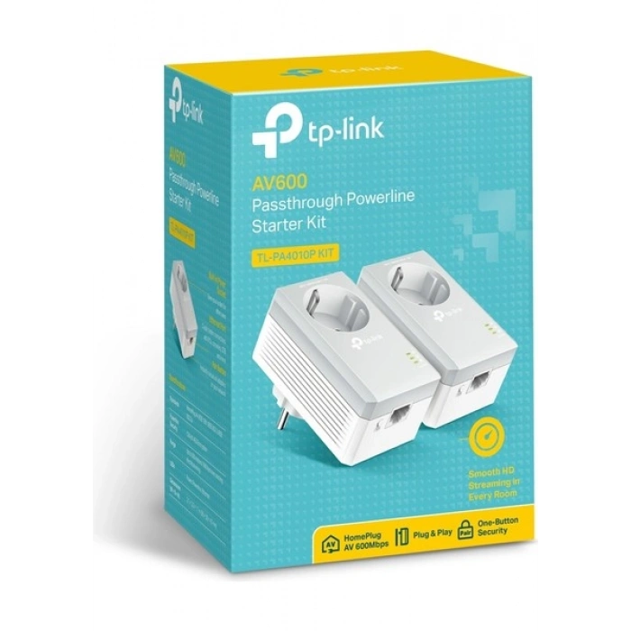 Tp-Link TL-PA4010PKIT 600 Mbps Priz Soketli Powerline Adaptör