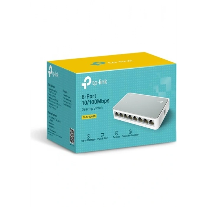 TP-Link TL-SF1008D 8 Port 10-100 Mbps Switch Plastik Kasa