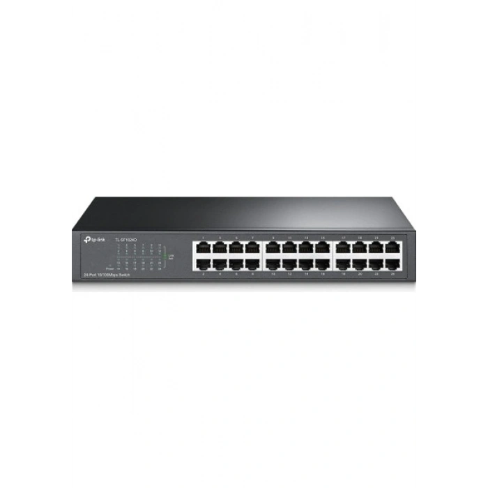 TP-Link TL-SF1024D 24 Port 10-100 Mbps Switch Çelik Kasa Rack Mount
