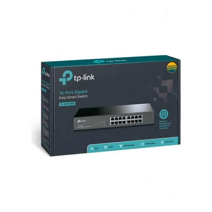 Tp-Link TL-SG1016DE 16 Port 10-100-1000 Mbps Switch Çelik Kasa Easy Smart Rount