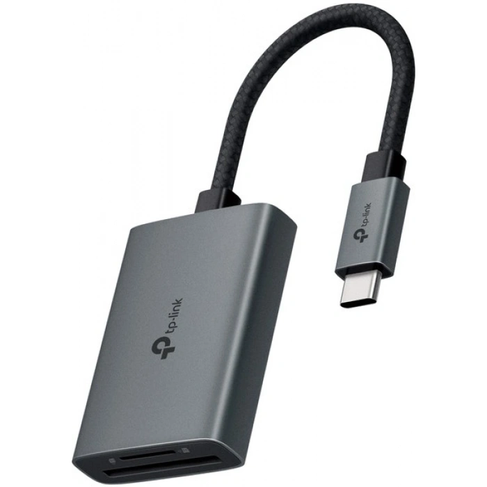 TP-Link UA430C | USB 3.0 Type-C SD & microSD Kart Okuyucu | 200MB/s UHS-I Hız | Çift Kart Okuma/Yazma | 2TB’a Kadar Destek | Tak & Kullan | Dayanıklı Alüminyum Kasa