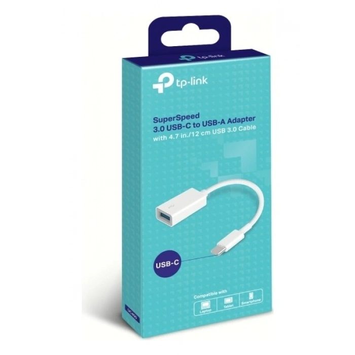 TP-Link UC400 | USB 3.0 USB-C - USB-A Adaptör | Yüksek Hızda Veri Transferi | OTG Desteği | Evrensel Uyumluluk | USB-A Bağlantı Noktası Ekleme