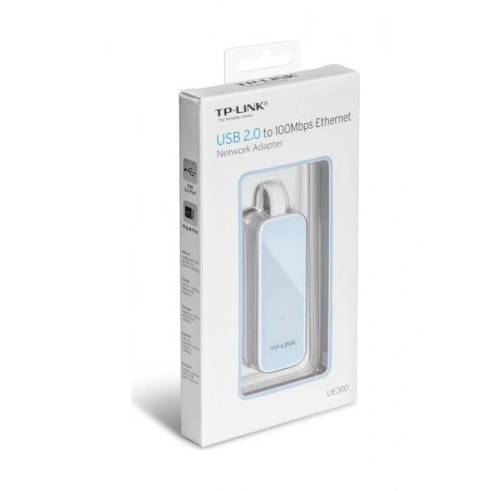 TP-Link UE200 | USB 2.0 - Fast Ethernet Adaptörü | 100 Mbps | Tak ve Çalıştır | Kompakt ve Taşınabilir Tasarım | Windows | macOS & Linux Uyumlu
