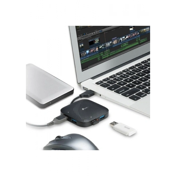 TP-Link UH400 | USB 3.0 4-Port Hub | 5 Gbps’ye kadar hız | USB 2.0’dan 10 Kat Daha Hızlı | Kompakt Tasarım | Sürücüsüz Tak & Çalıştır | Windows | MacOS | Linux Uyumlu