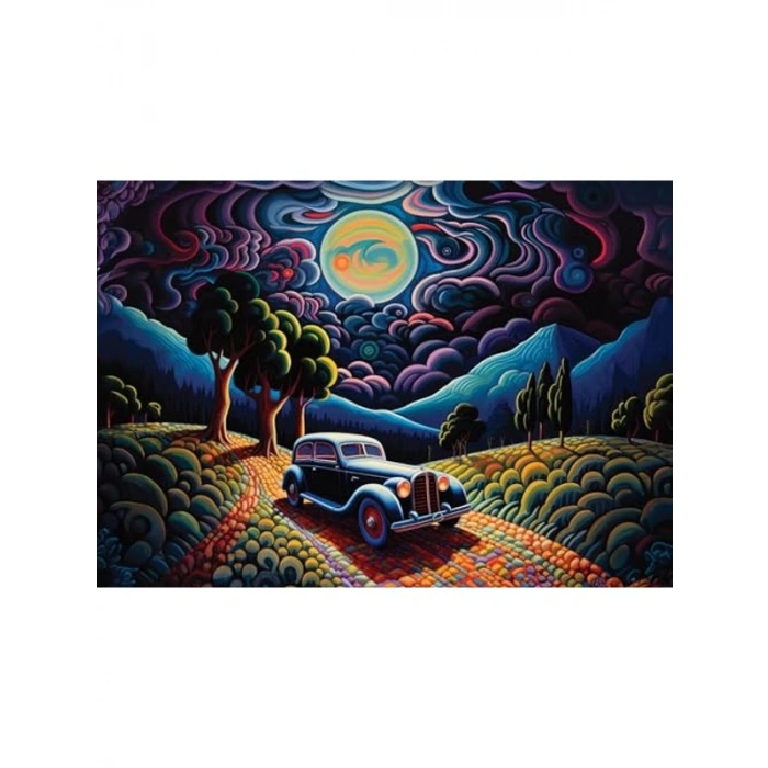 Transilvanyada Bir Gece Temalı 1000 Parça Puzzle, Eğlenceli Zihin Egzersizi