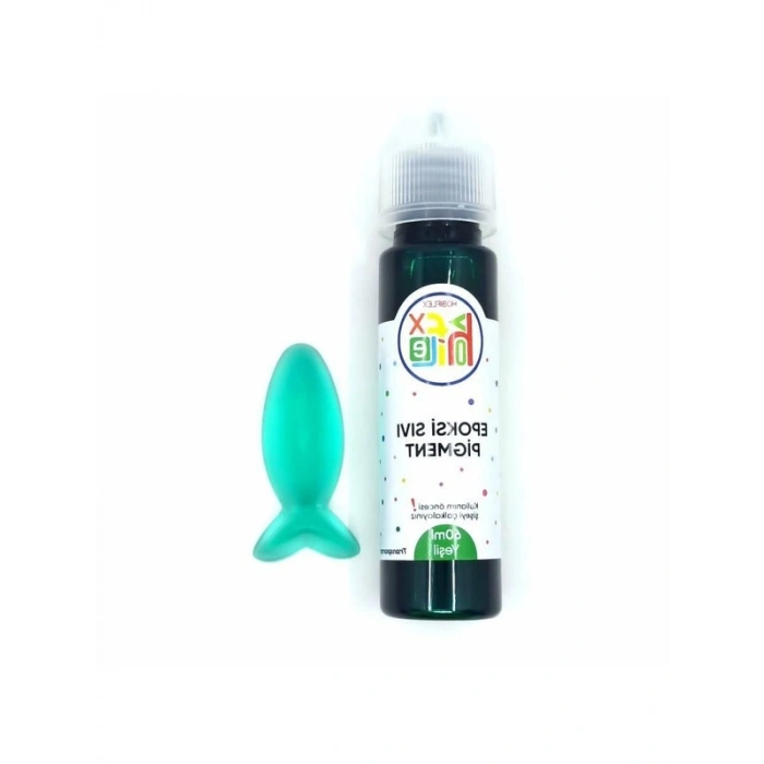 Transparan Yeşil Epoksi Reçine Sıvı Pigment Boya, 60 ml
