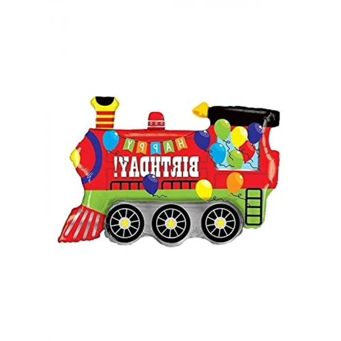 Tren Şeklinde Folyo Balon, 80 cm Eğlenceli Parti Malzemesi