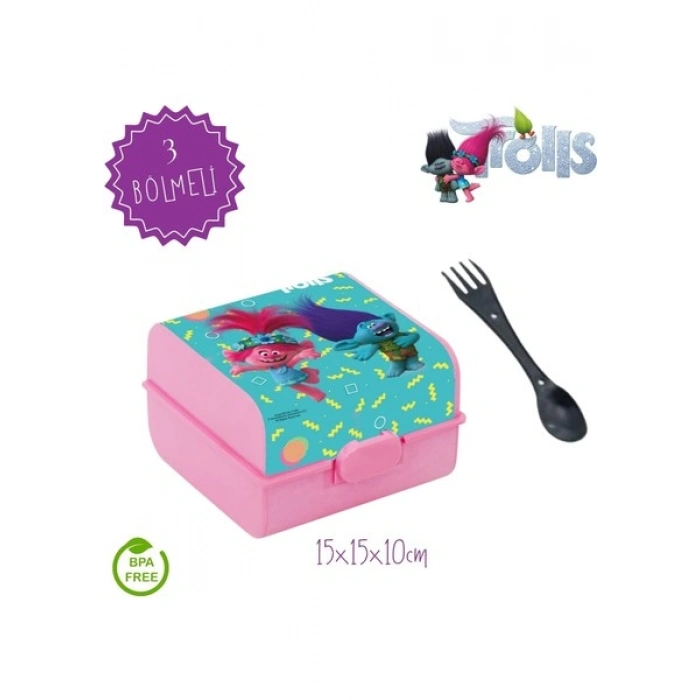 Trolls Lisanslı Suluk/matara + Beslenme Kabı 2 Li Set