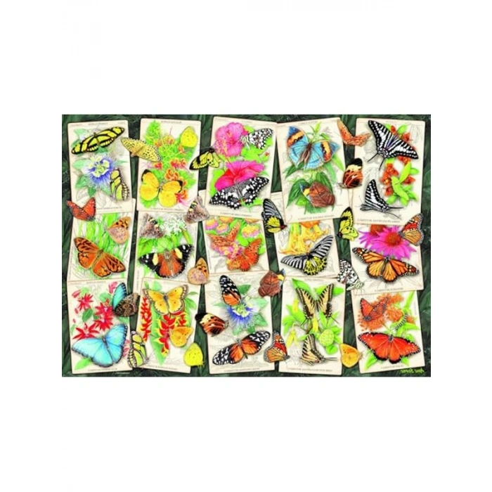 Tropik Kelebekler Konseptli 1000 Parça Puzzle, Yetişkinler İçin