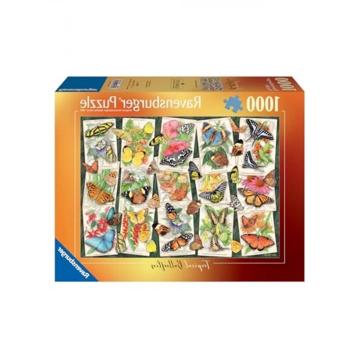 Tropik Kelebekler Konseptli 1000 Parça Puzzle, Yetişkinler İçin
