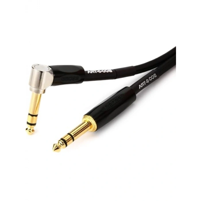 TRS düz dik açı bağlantı kablosu, 3 ft uzunluğunda