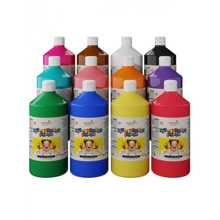 Tüm Renkler Parmak Boyası 12li Set 12x1000 gr