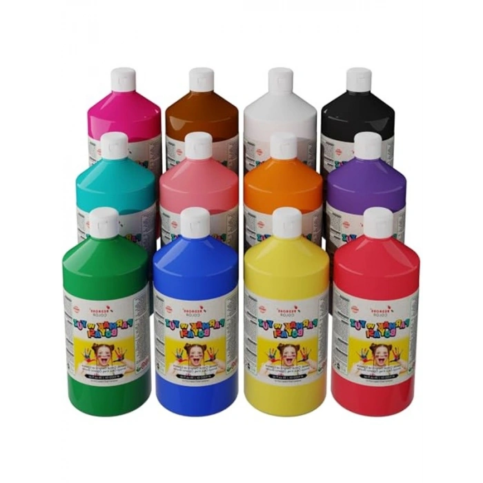Tüm Renkler Parmak Boyası 12li Set 12x1000 gr