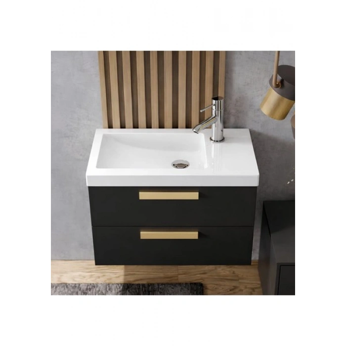 Turavit Ida Dikdörtgen Etajer Uyumlu Beyaz Lavabo 28X45 cm ID0703