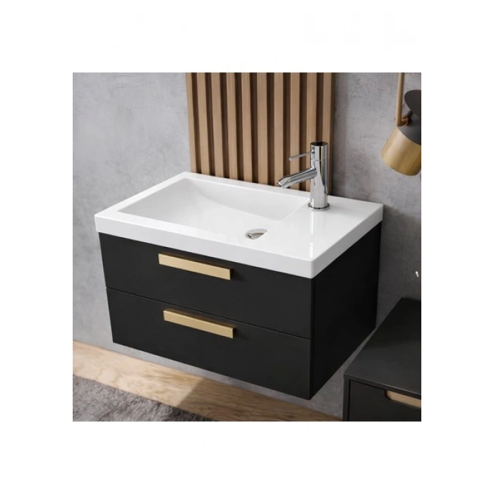 Turavit Ida Dikdörtgen Etajer Uyumlu Beyaz Lavabo 28X45 cm ID0703
