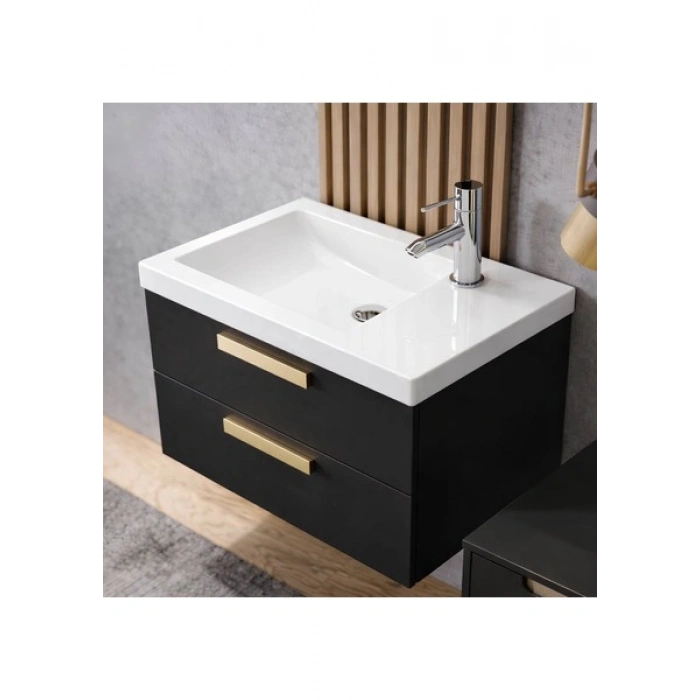 Turavit Ida Dikdörtgen Etajer Uyumlu Beyaz Lavabo 28X45 cm ID0703