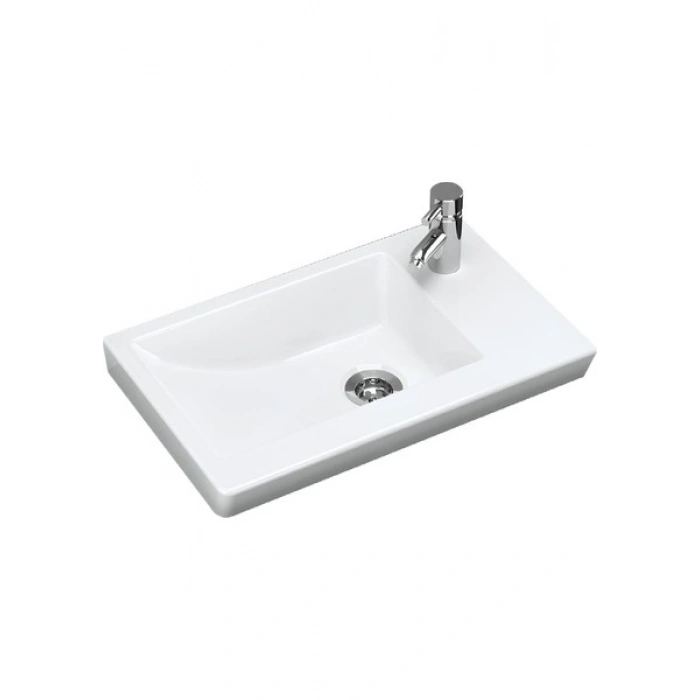 Turavit Ida Dikdörtgen Etajer Uyumlu Beyaz Lavabo 28X45 cm ID0703