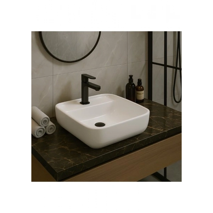 Turavit Porto Çanak Lavabo Batarya Delikli 40x40 cm PRT0711