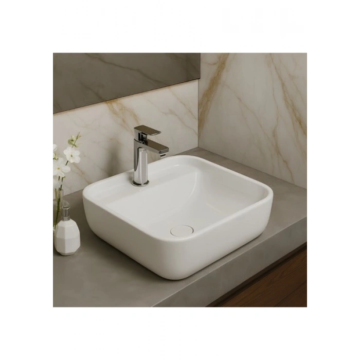 Turavit Porto Çanak Lavabo Batarya Delikli 40x40 cm PRT0711
